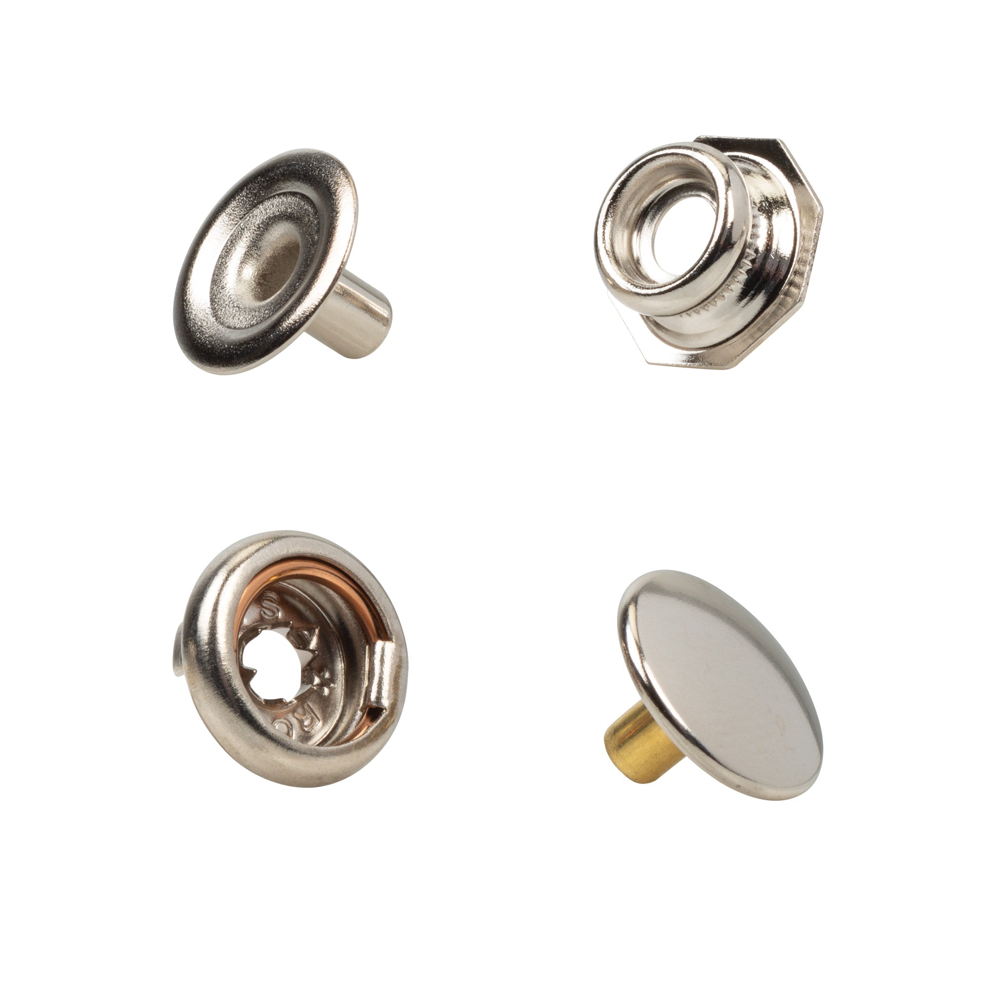 Nickel plated locking snaps with safety locking mechanism for holsters